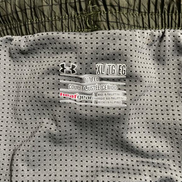 Under Armour Mens Athletic Shorts Size XL Heat Gear Fitted Lined Green Pockets - Picture 7 of 13